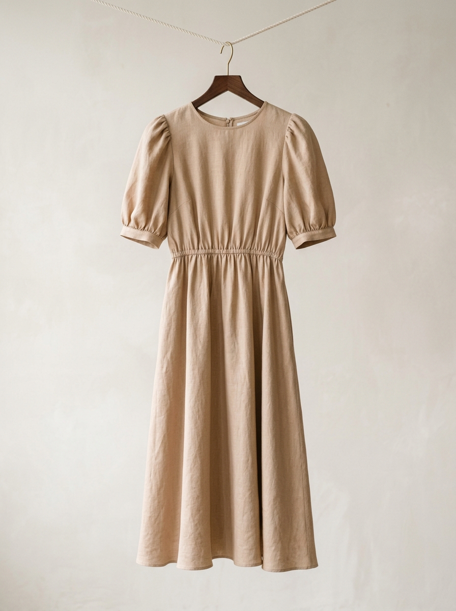 Vestido Nude Linen